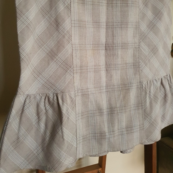 Rampage cream plaid midi skirt - Picture 3 of 6